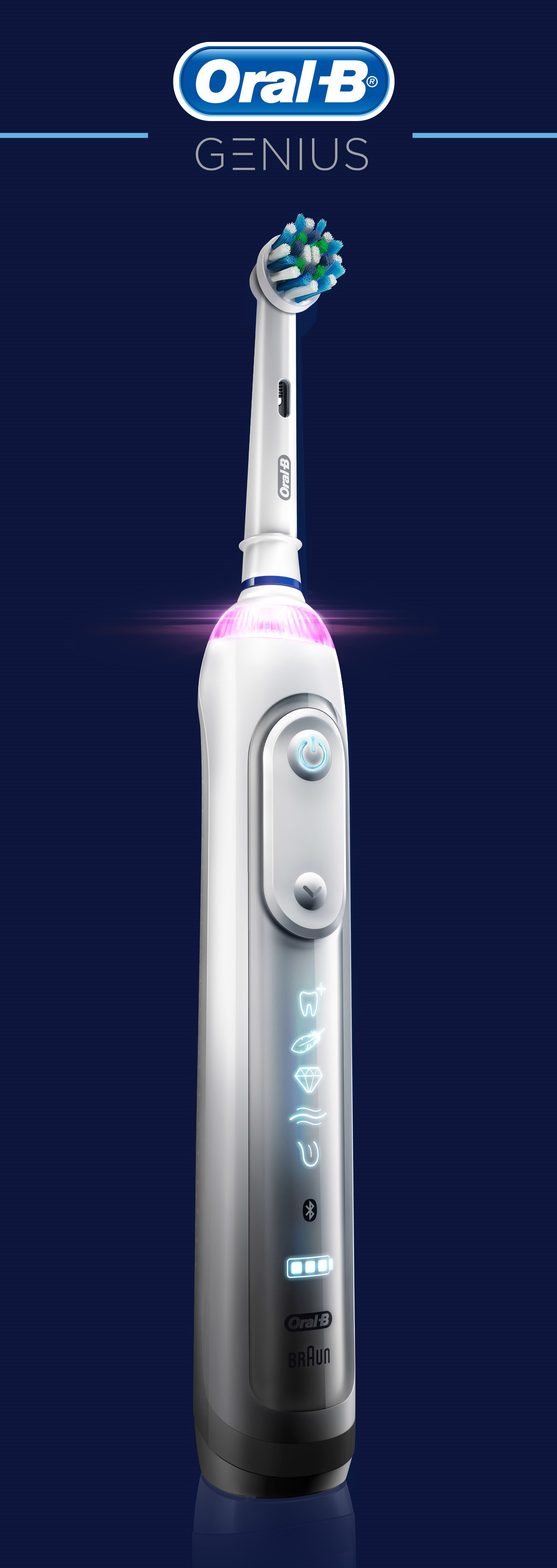 磨き残しを教えてくれる世界初のスマート電動歯ブラシ 「Oral-B GENIUS 